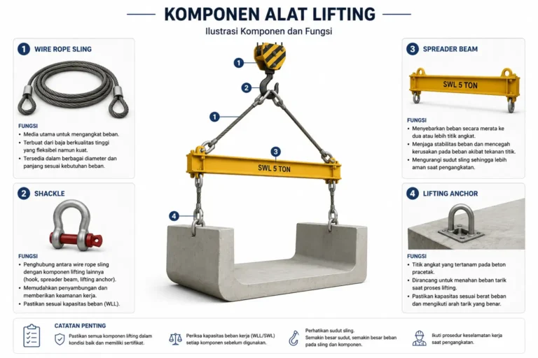 Ilustrasi komponen alat lifting